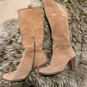 UGG Chestnut Suede Heeled Boots